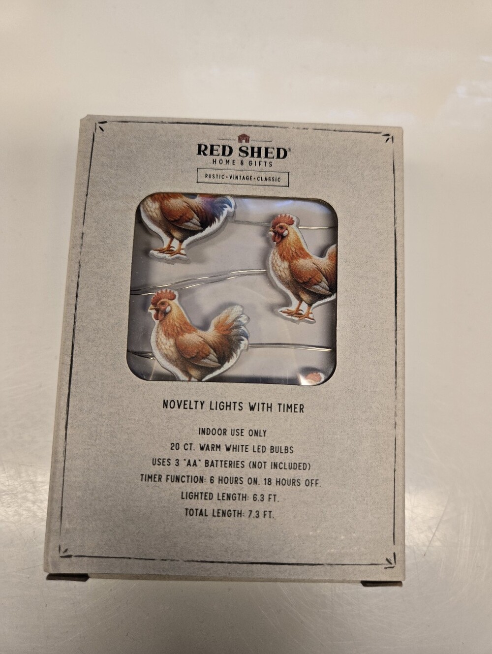 NIB Red Shed Hen Lights